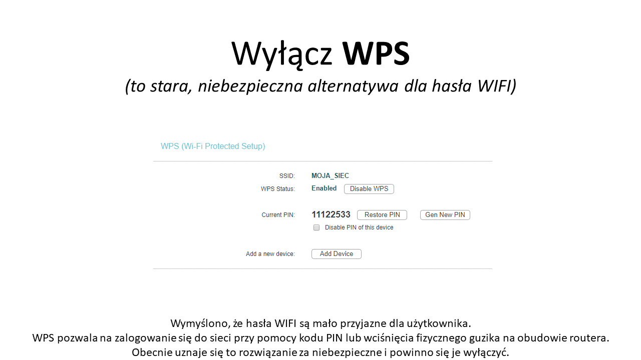 Wyłącz WPS